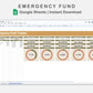 Google Sheets - Emergency Fund - Boho