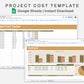 Google Sheets - Project Cost Template - Boho