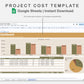 Google Sheets - Project Cost Template - Boho