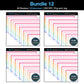 Widescreen Border Clipart Bundle 12 - Pastel Rainbow - Google Slides