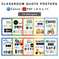 Classroom Quote Posters - Blue Transportation Theme | Editable