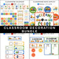 Classroom Decor Bundle - Blue Transportation Theme | Editable