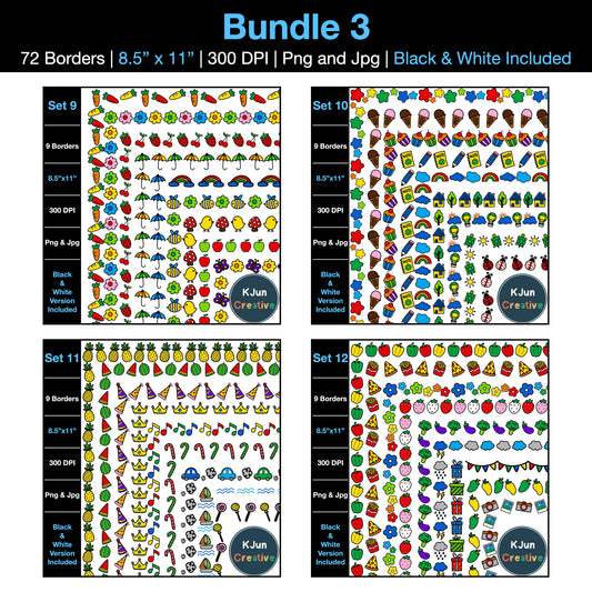 Border Clipart Bundle 3 - Page Borders and Frames