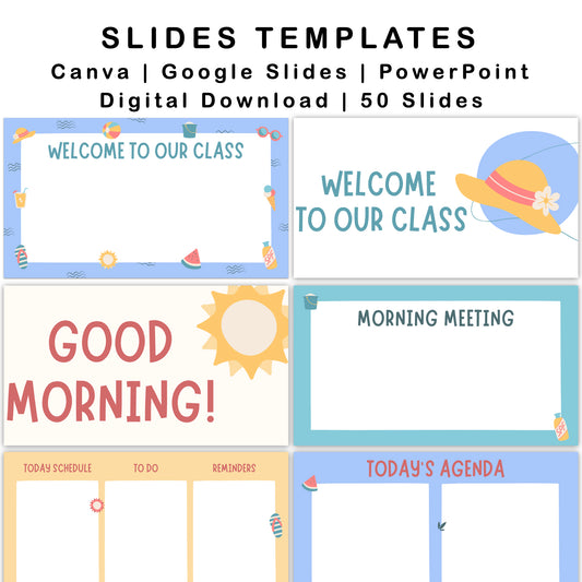 Google Slides Templates Daily Agenda | PowerPoint - Tropical Summer Theme