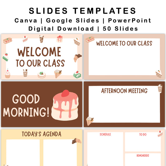 Google Slides Templates Daily Agenda | PowerPoint - Pastel Dessert Theme