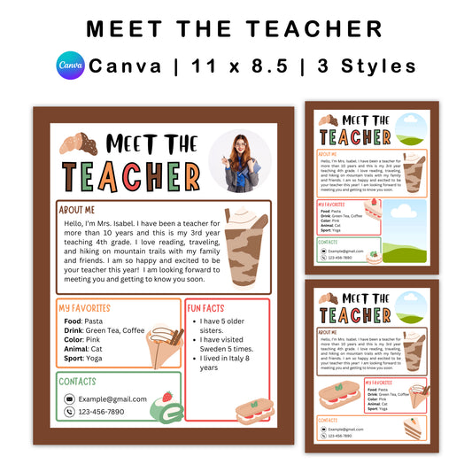 Meet the Teacher - Pastel Dessert Theme | Editable