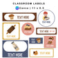 Classroom Labels - Brown Bakery Theme | Editable