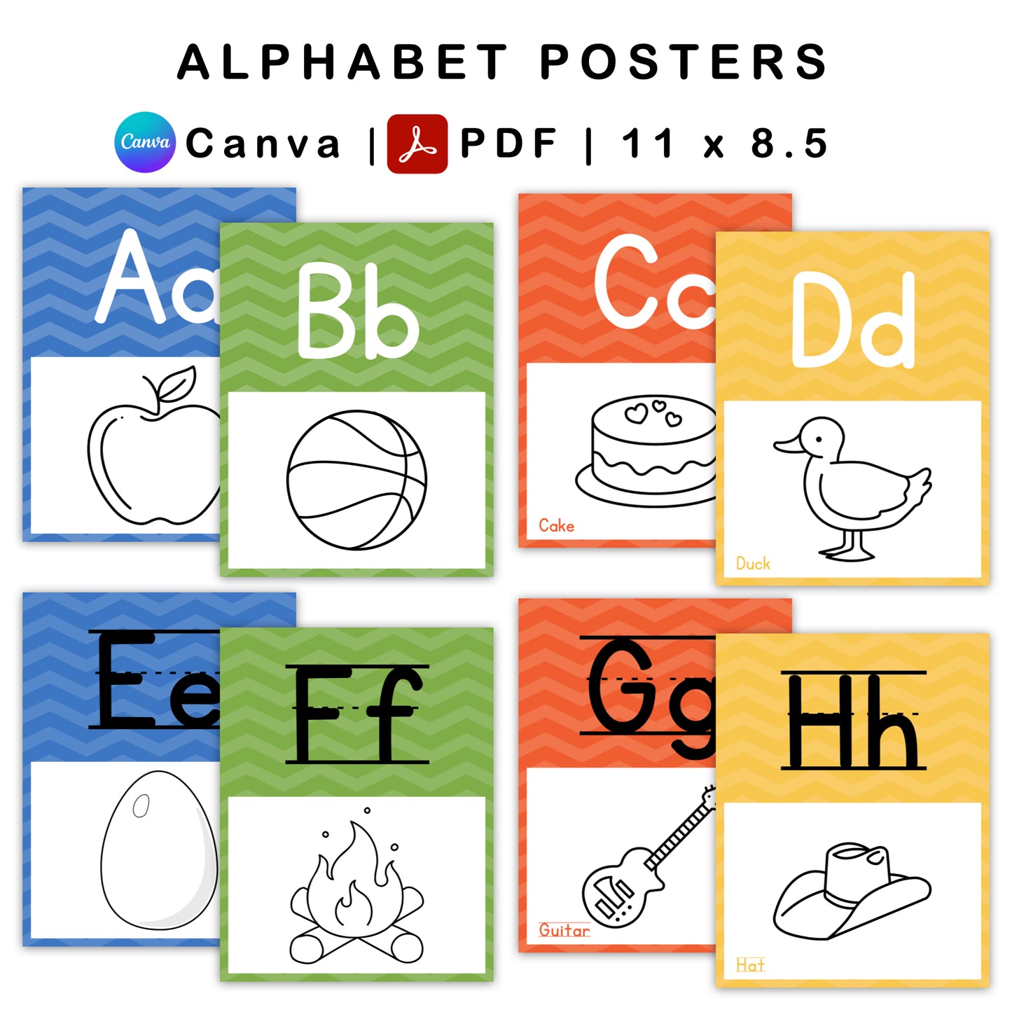 Classroom Alphabet Posters - Blue Transportation Theme | Editable