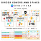 Binder Covers and Spines - Colorful Doodle Theme | Editable