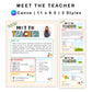 Meet the Teacher - Colorful Doodle Theme | Editable