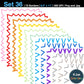 Border Clipart Set 36 - Colorful Zigzag - Page Borders and Frames