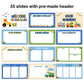 Google Slides Templates Daily Agenda | PowerPoint - Blue Transportation Theme
