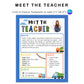 Meet the Teacher - Blue Transportation Theme | Editable