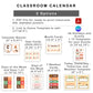 Classroom Calendar - Pastel Dessert Theme | Editable