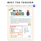 Meet the Teacher - Colorful Doodle Theme | Editable