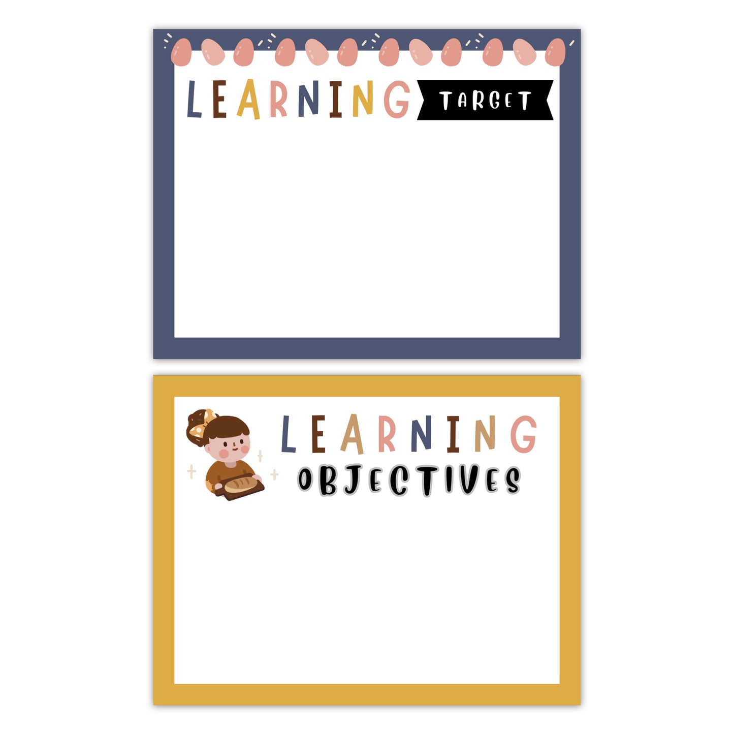 Learning Goal Posters - Brown Bakery Theme | Editable