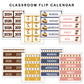 Classroom Flip Calendar - Brown Bakery Theme | Editable