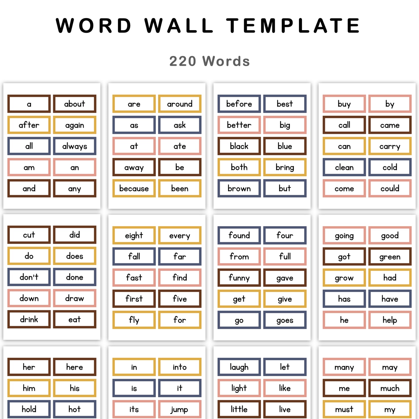 Word Wall Template - Brown Bakery Theme | Editable