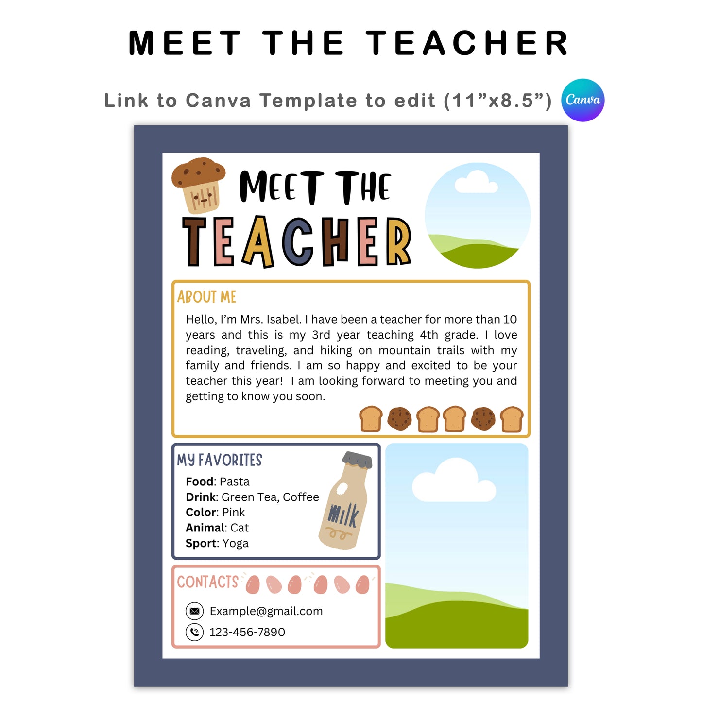 Meet the Teacher - Brown Bakery Theme | Editable