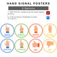 Hand Signal Posters - Blue Transportation Theme | Editable