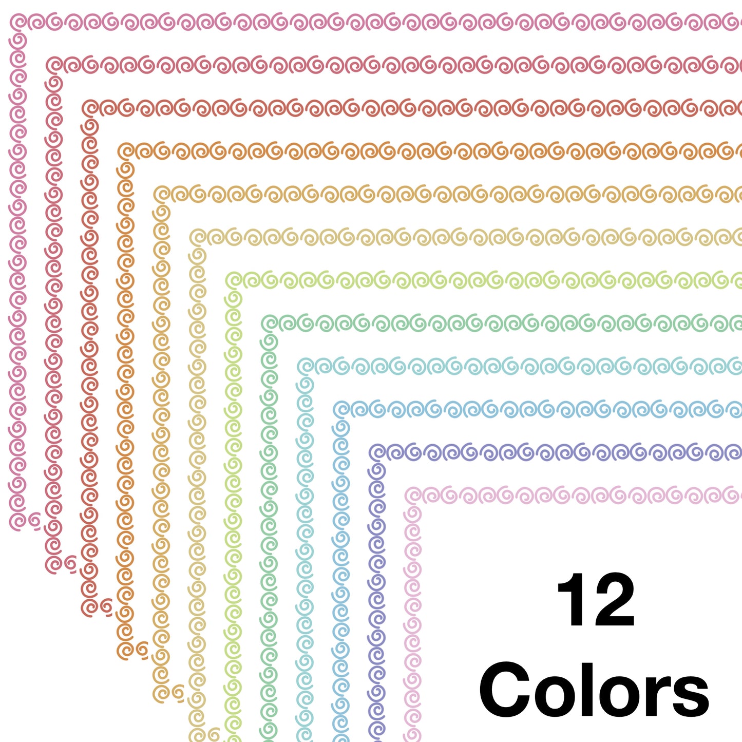 Widescreen Border Clipart Set 13 - Pastel - Google Slides and PowerPoint