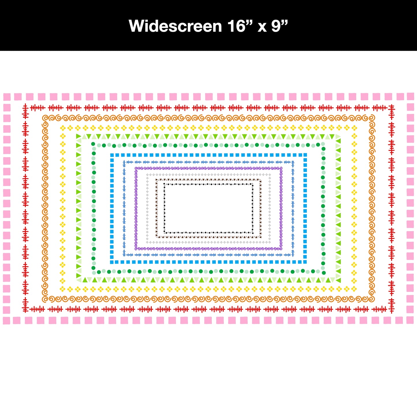 Widescreen Border Clipart Bundle 1 - Colorful - Google Slides and PowerPoint