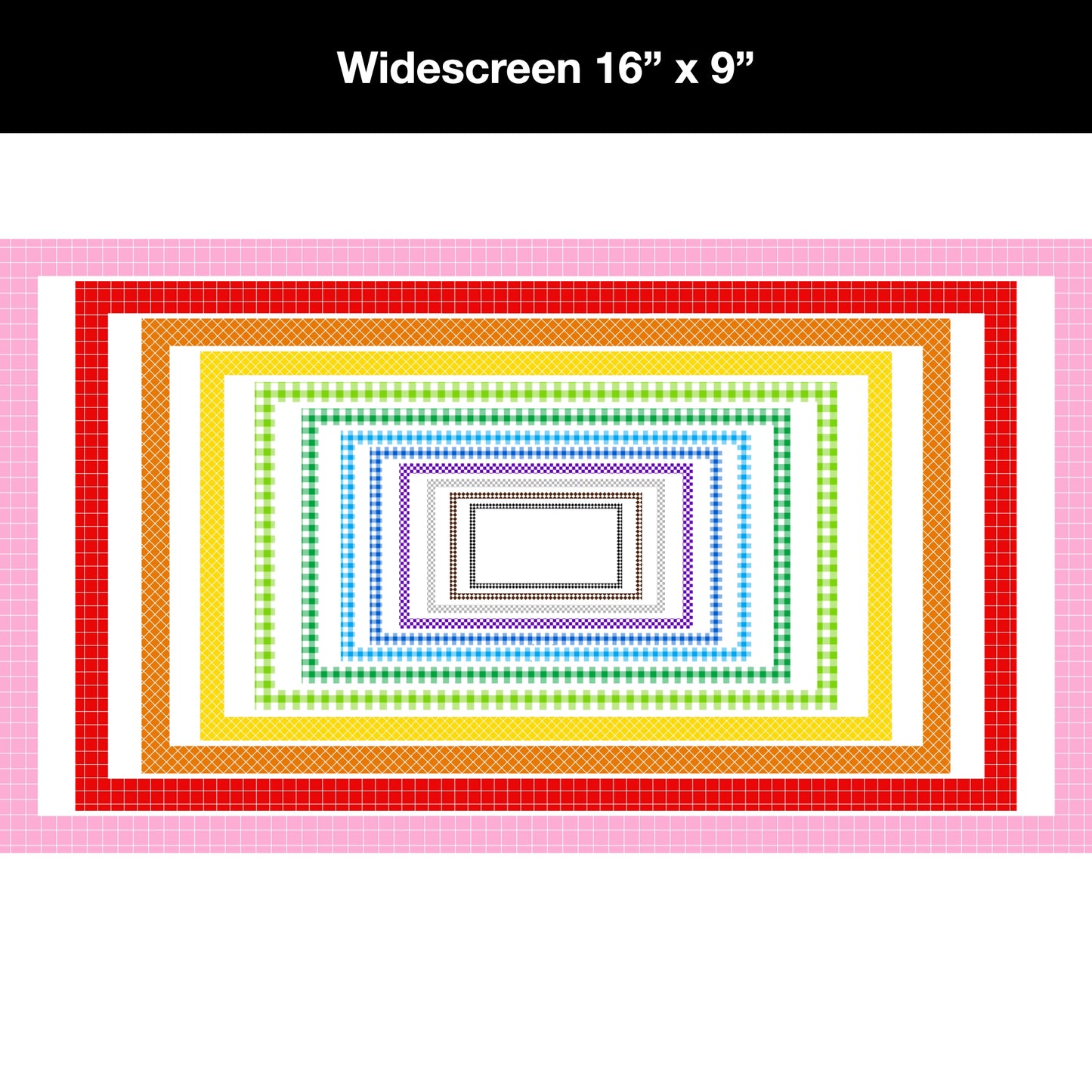 Widescreen Border Clipart Bundle 7 - Colorful - Google Slides and PowerPoint