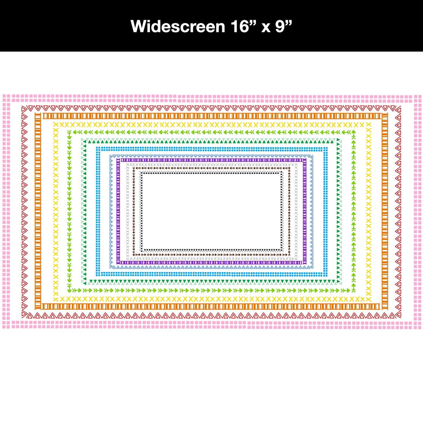 Widescreen Border Clipart Bundle 2 - Colorful - Google Slides and PowerPoint