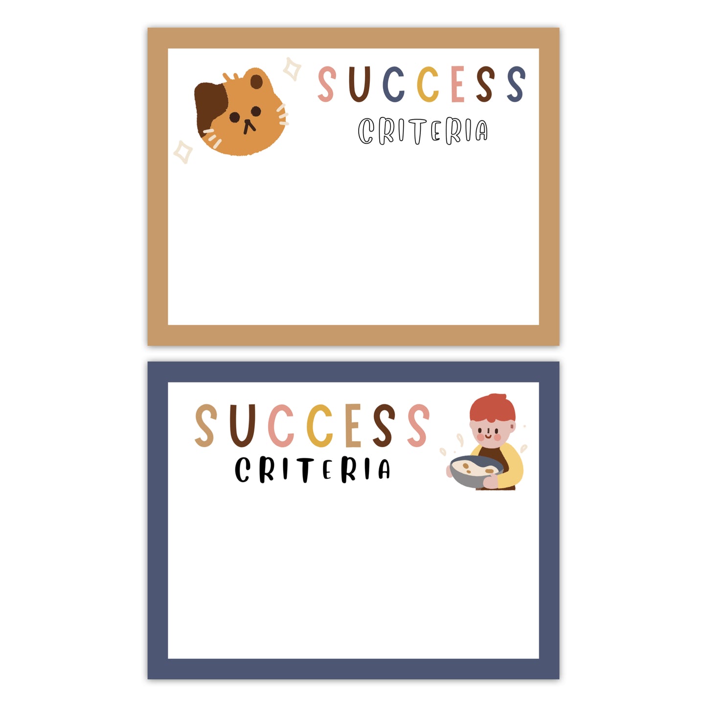 Learning Goal Posters - Brown Bakery Theme | Editable