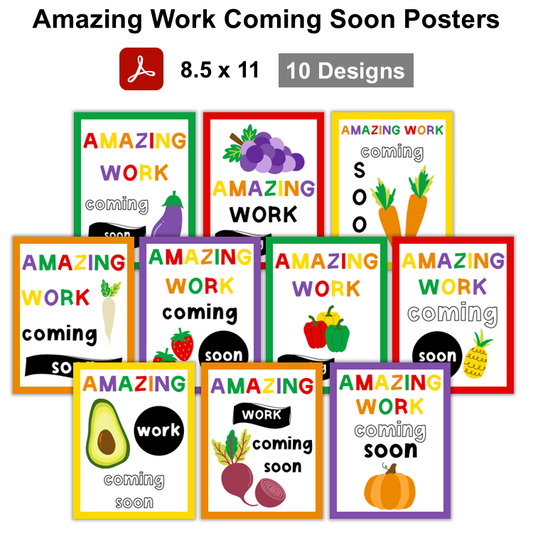 Amazing Work Coming Soon Posters - Healthy Eating