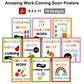 Amazing Work Coming Soon Posters - Colorful Spring