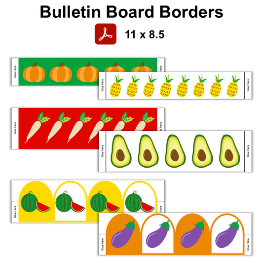 Bulletin Board Borders - Healthy Eating