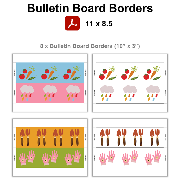 Bulletin Board Borders - Colorful Spring