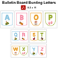 Bulletin Board Bunting Letters  - Colorful Spring