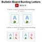 Bulletin Board Bunting Letters  - Colorful Spring