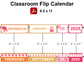 Classroom Flip Calendar - Pink Valentine