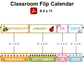 Classroom Flip Calendar - Colorful Spring