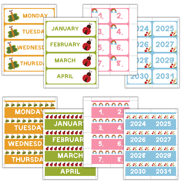 Classroom Flip Calendar - Colorful Spring