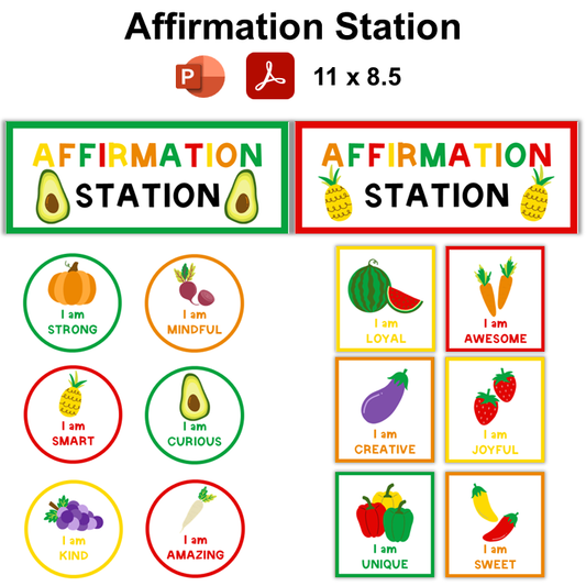 Affirmation Station - Healthy Eating | Editable