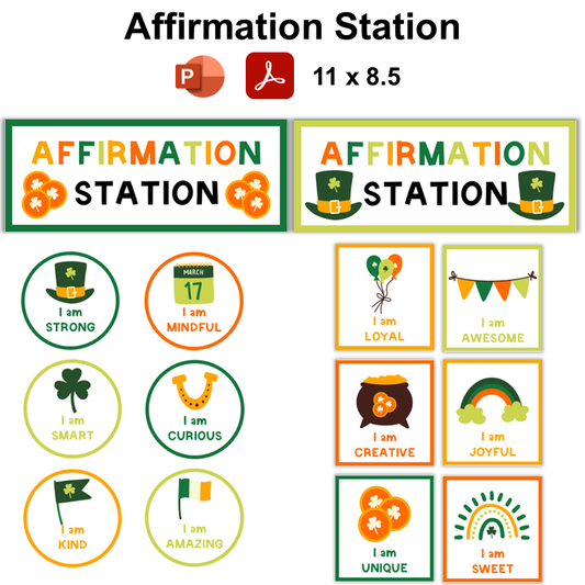 Affirmation Station - St. Patrick's Day | Editable