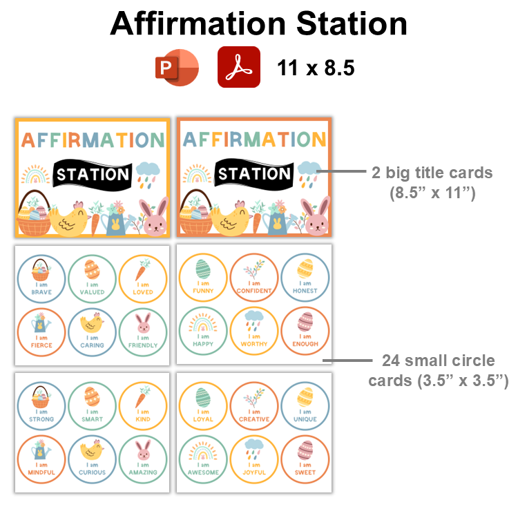 Affirmation Station - Happy Easter | Editable