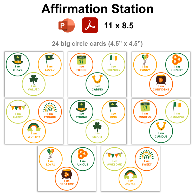 Affirmation Station - St. Patrick's Day | Editable