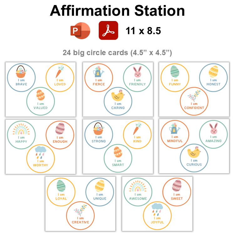 Affirmation Station - Happy Easter | Editable