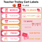 Teacher Trolley Cart Labels - Pink Valentine | Editable