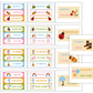 Teacher Trolley Cart Labels - Colorful Spring | Editable