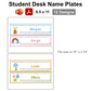 Student Desk Name Plates - Colorful Spring | Editable