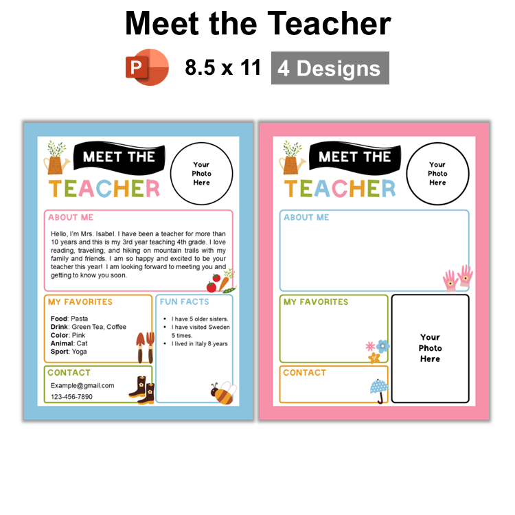 Meet the Teacher - Colorful Spring | Editable