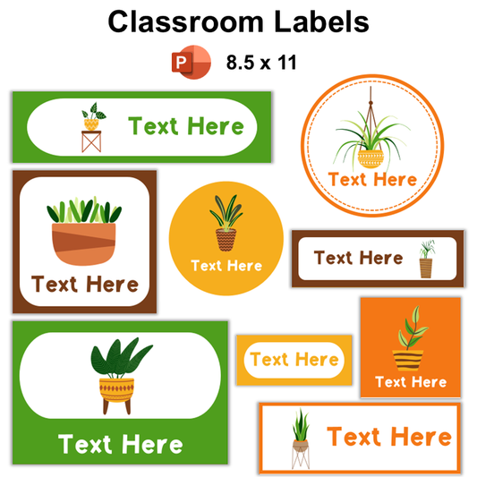 Classroom Labels - Indoor Plants | Editable