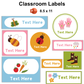 Classroom Labels - Colorful Spring | Editable