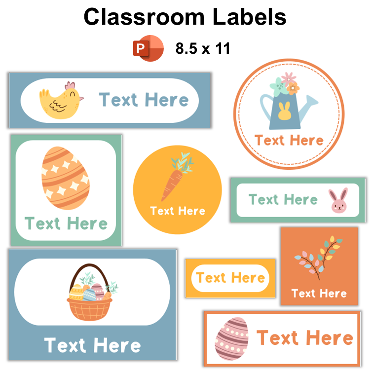 Classroom Labels - Happy Easter | Editable